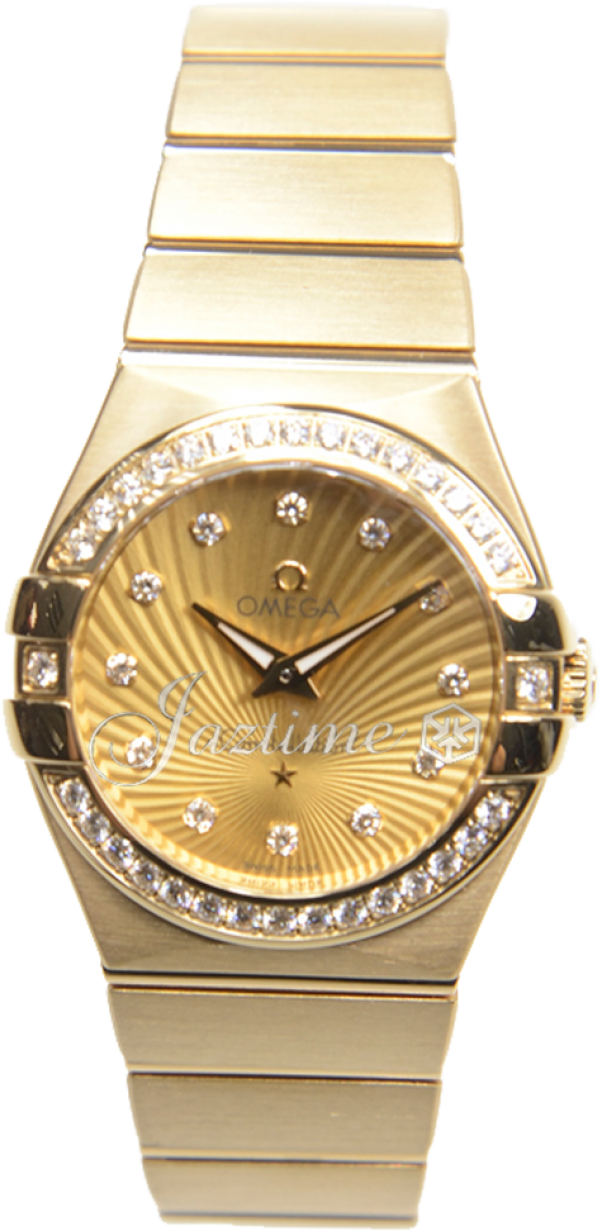 Omega 123.55.27.60.58.001 Constellation Quartz 27mm Ladies Quartz Champagne