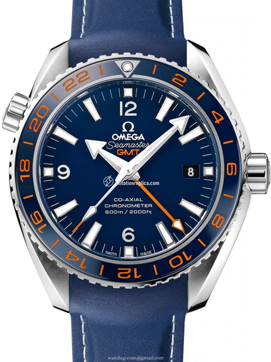 Omega 232.32.44.22.03.001 Planet Ocean 600M Co-Axial GMT Men's Automatic Blue