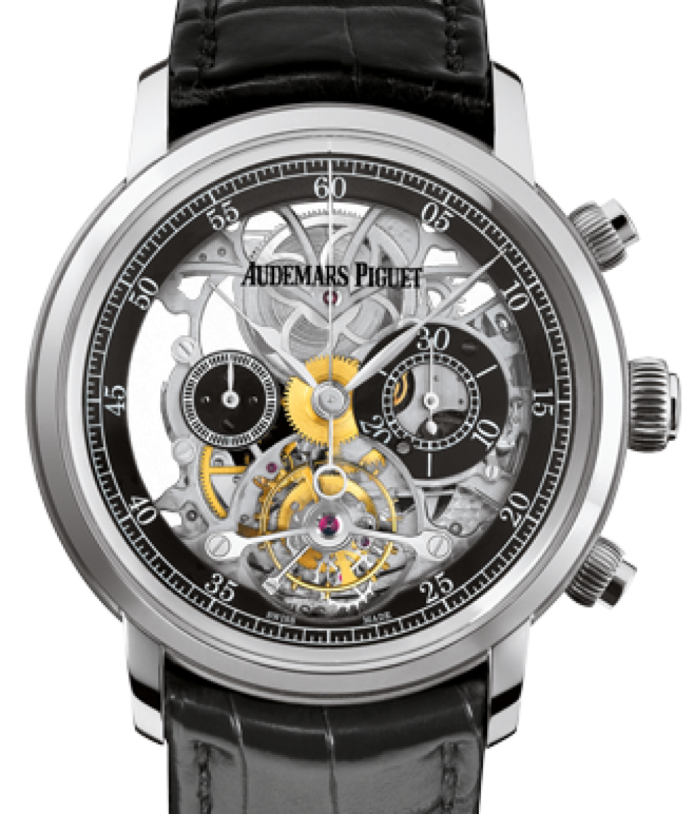 Audemars Piguet 26346BC.OO.D002CR.01 Jules Audemars Tourbillon Chronograph Men's Manual-Wind Skeleton