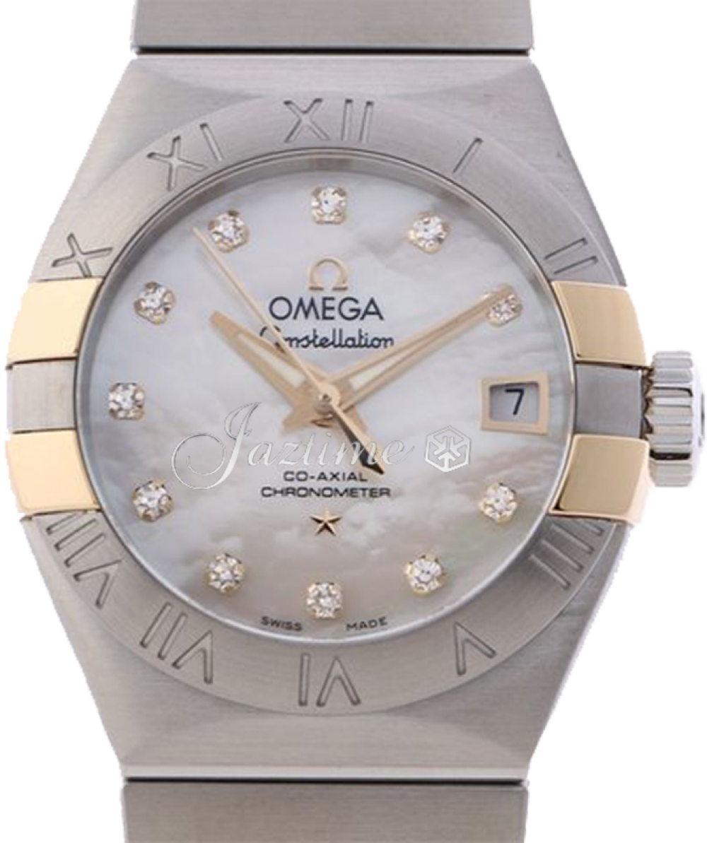 Omega 123.20.27.20.55.005 Constellation Co-Axial 27mm Ladies Automatic White Mother of Pearl