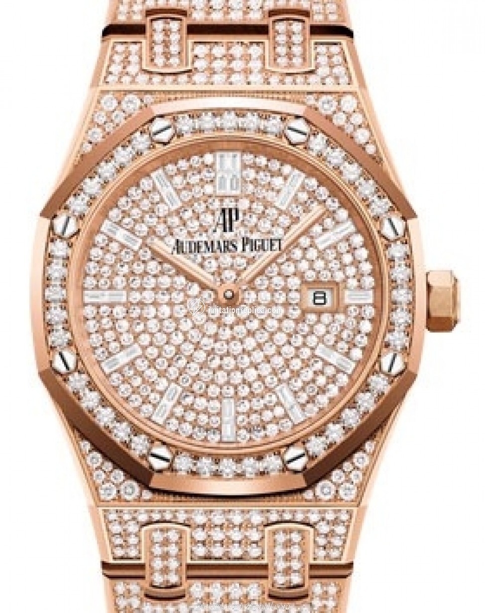 Audemars Piguet 67652OR.ZZ.1265OR.01 Royal Oak Quartz Ladies Quartz Diamond Pave