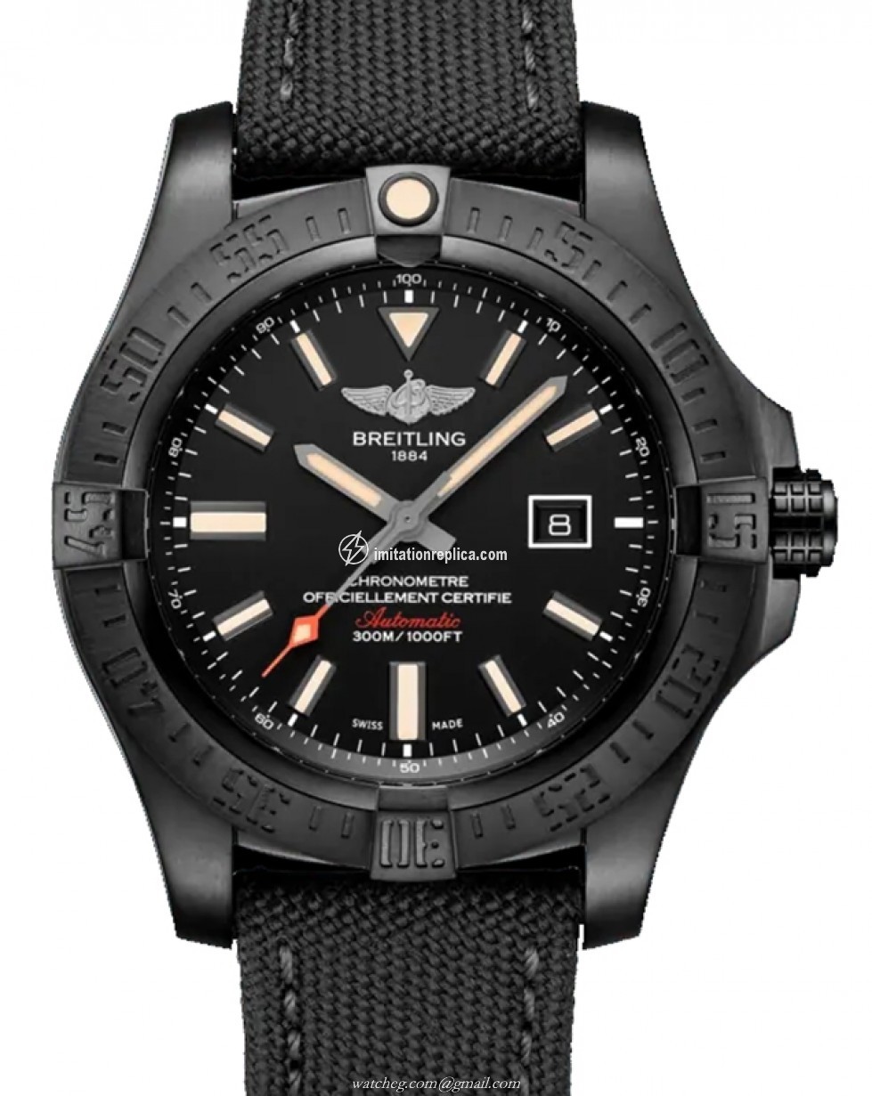 Breitling V17310101B1W1 Avenger Blackbird Men's Automatic Black