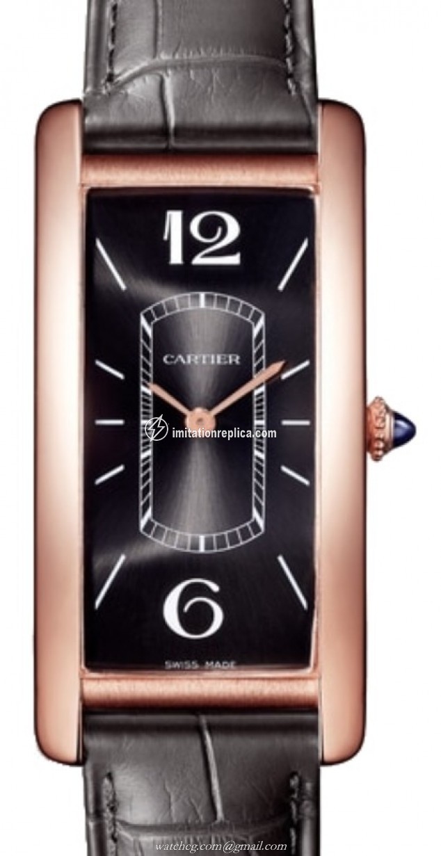 Cartier WGTA0025 Tank Cintre Men's Manual-Wind Black