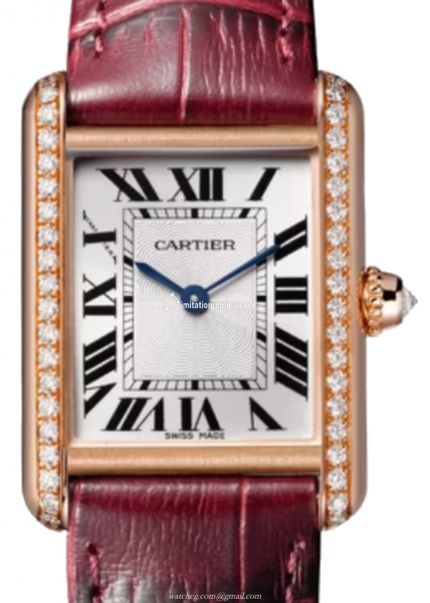 Cartier WJTA0037 Tank Louis Cartier Ladies Manual-Wind Silver