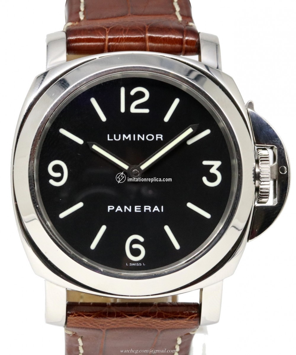 Panerai PAM 112-1 Luminor Base Men's Manual-Wind Black
