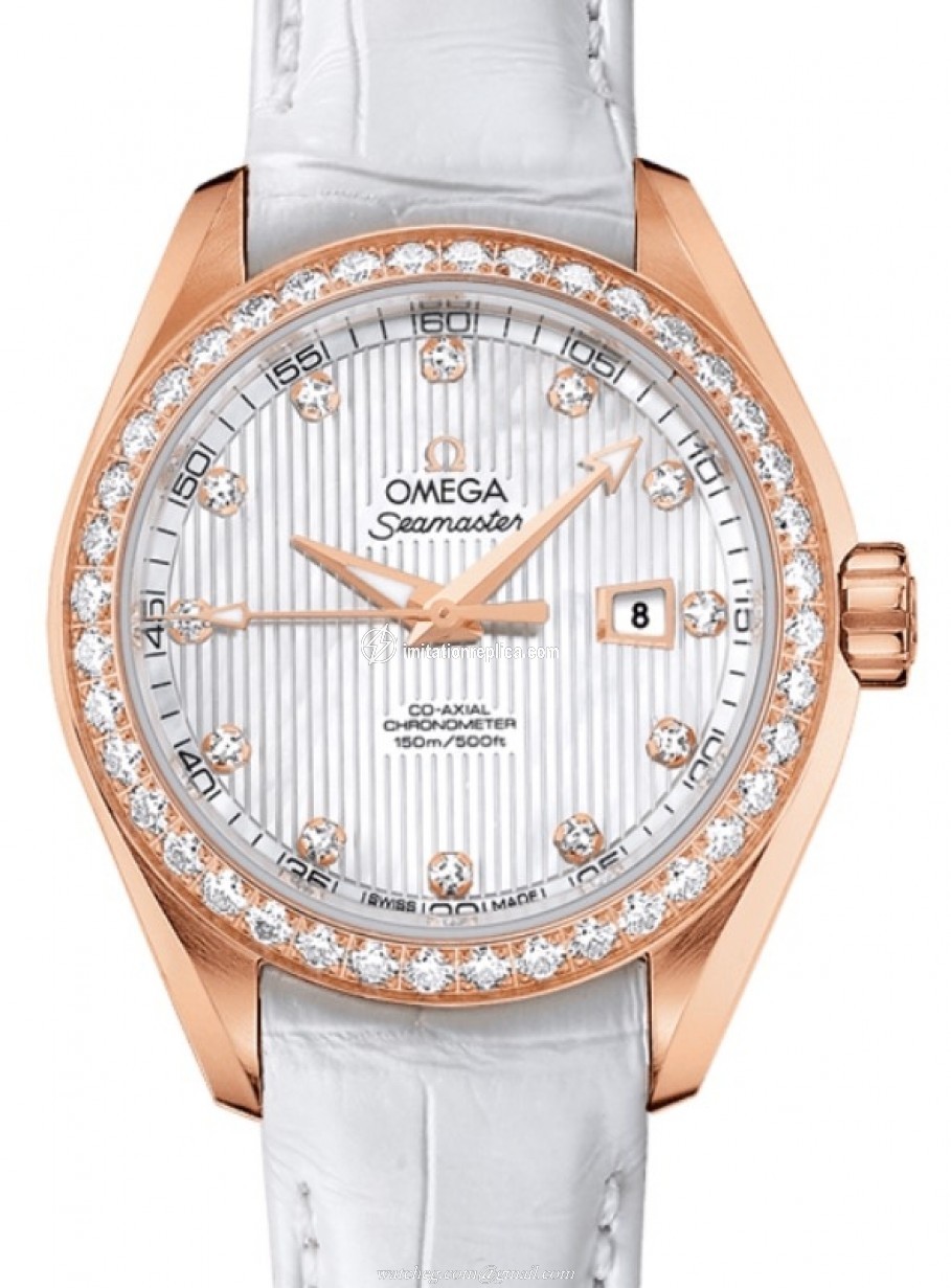 Omega 231.58.34.20.55.002 Seamaster Aqua Terra 150M Automatic White Mother of Pearl