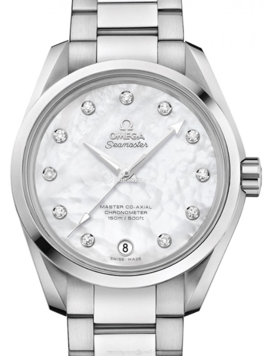 Omega 231.10.39.21.55.002 Seamaster Aqua Terra 150M Ladies Automatic White Mother of Pearl
