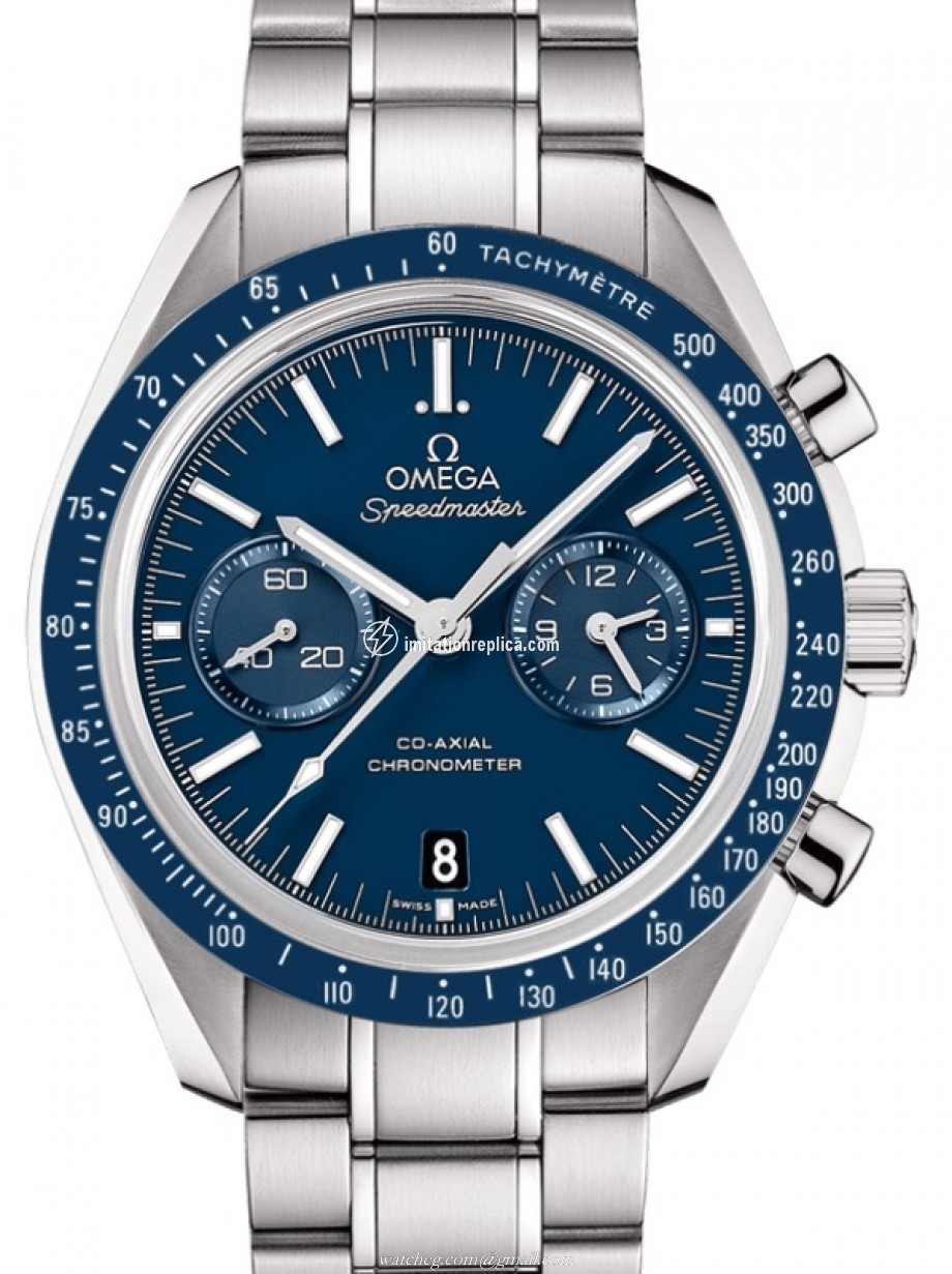 Omega 311.90.44.51.03.001 Speedmaster Two Counters Men's Automatic Blue
