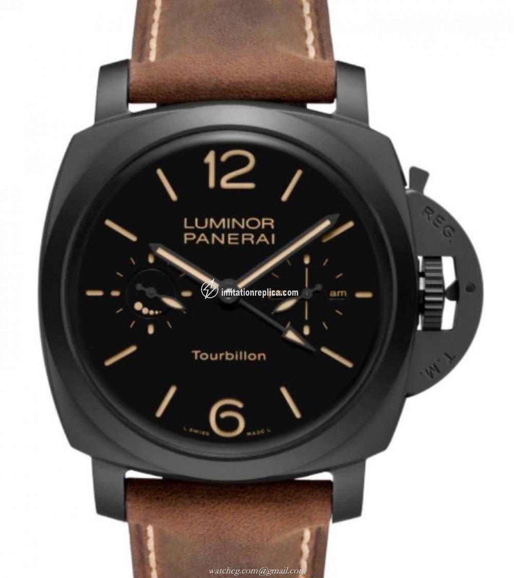 Panerai PAM00396 Luminor Men's Manual-Wind Black