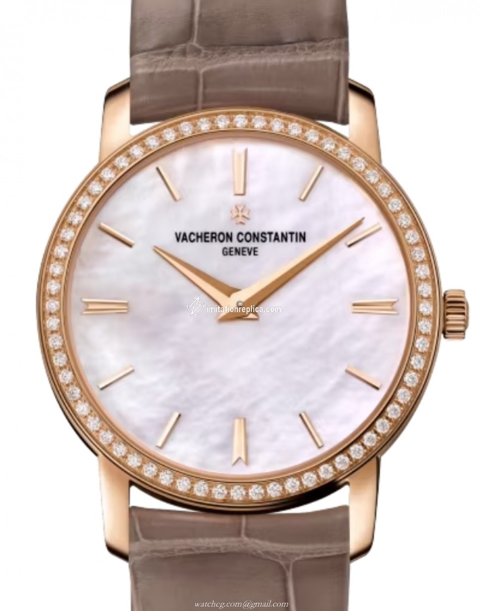 Vacheron Constantin 25558/000R-B156 Traditionnelle Ladies Quartz White Mother of Pearl